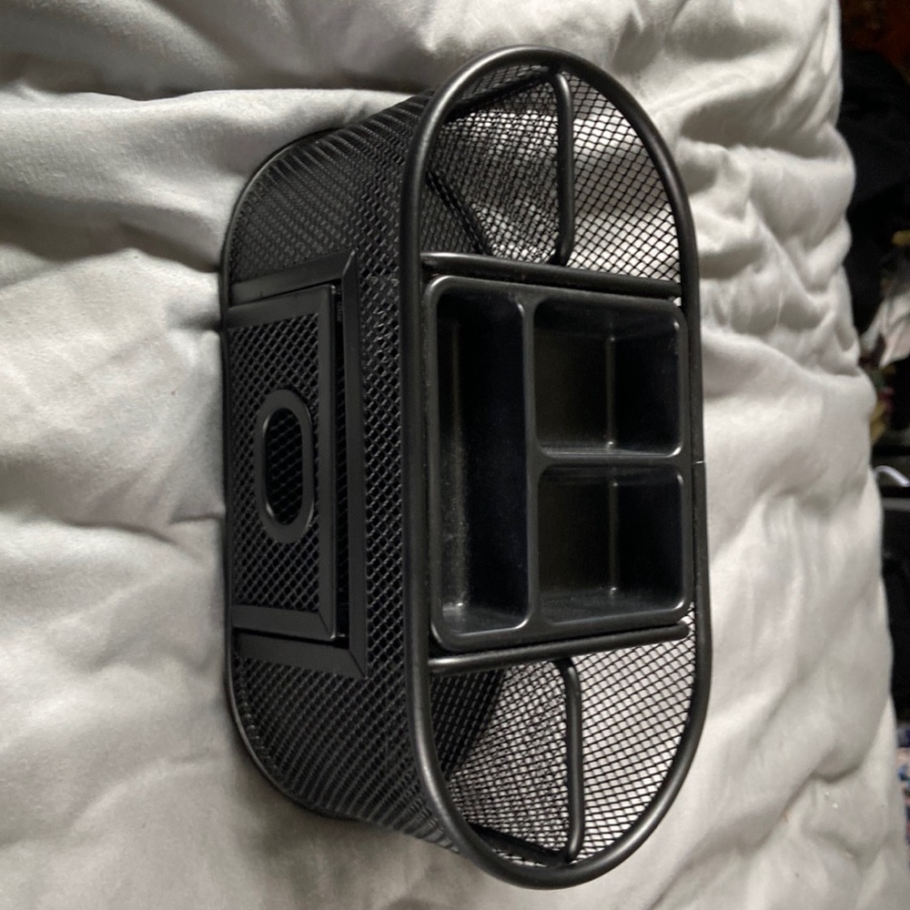 Wire basket pencil holder